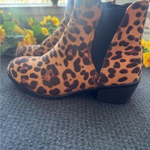 Leopard Print Ankle Boots